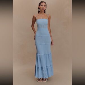 MESHKI Finley Pointelle Knit Maxi Dress